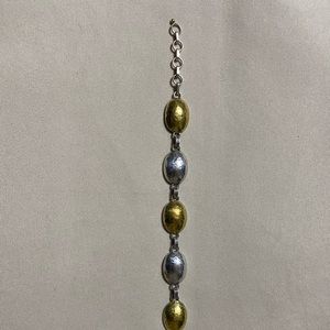 Gurhan Sterling Silver Bracelet with “a kiss of 24k Gold”
